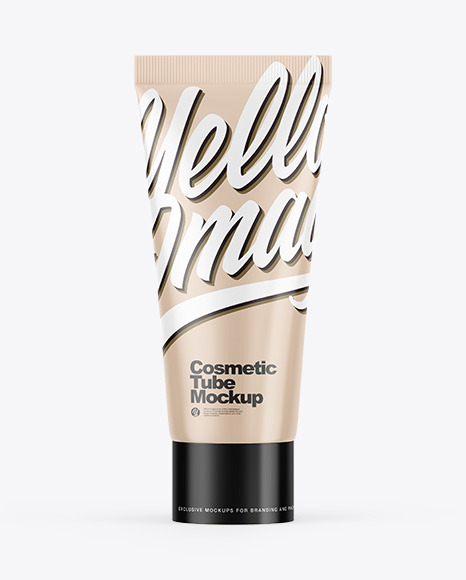Glossy Cosmetic Tube Mockup - Toothpaste tube mockup