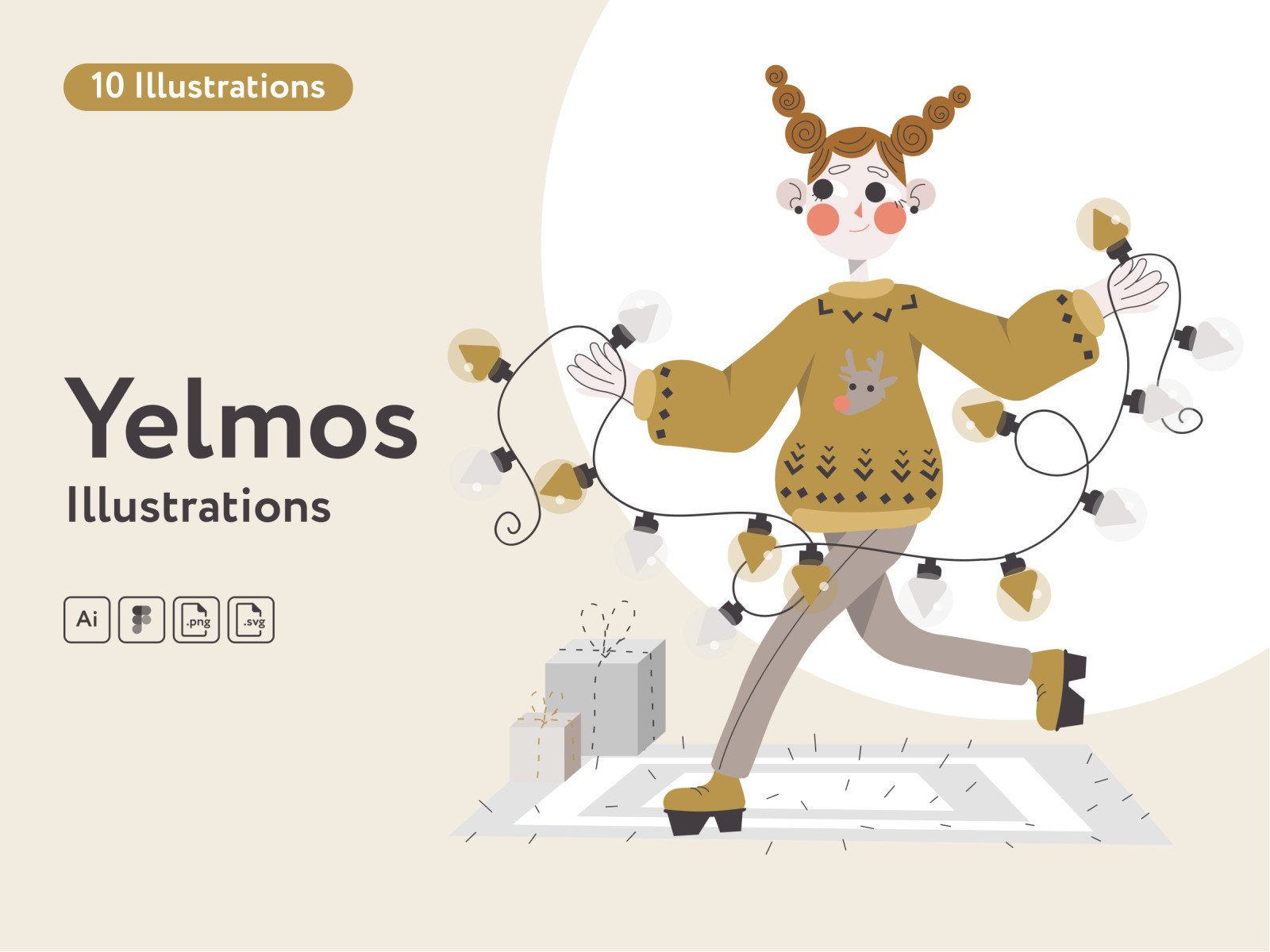 Yelmos Christmas Illustrations