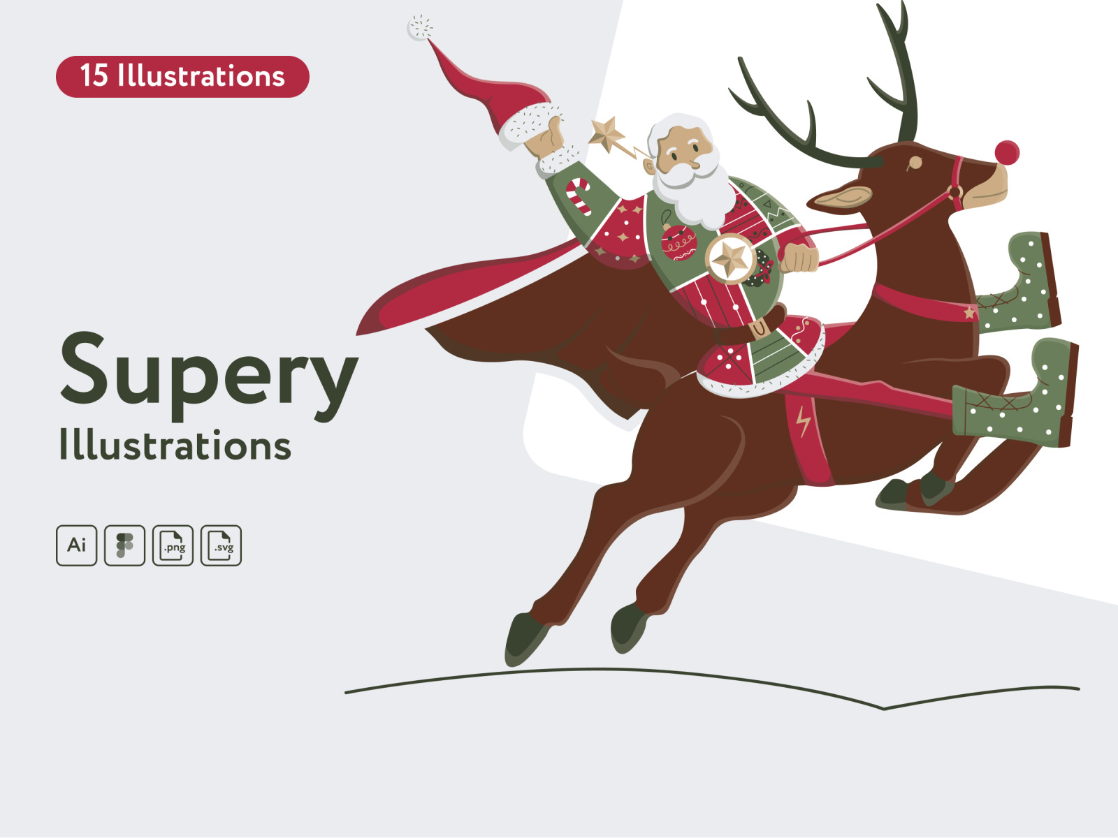 Supery Santa Illustrations Supery Santa Illustrations