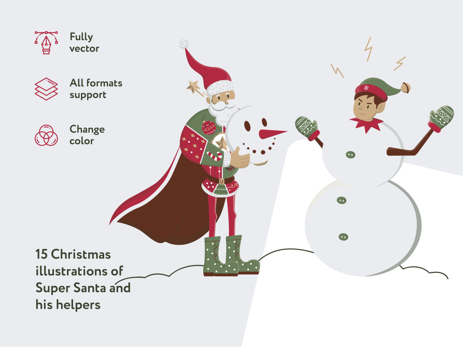 Supery Santa Illustrations