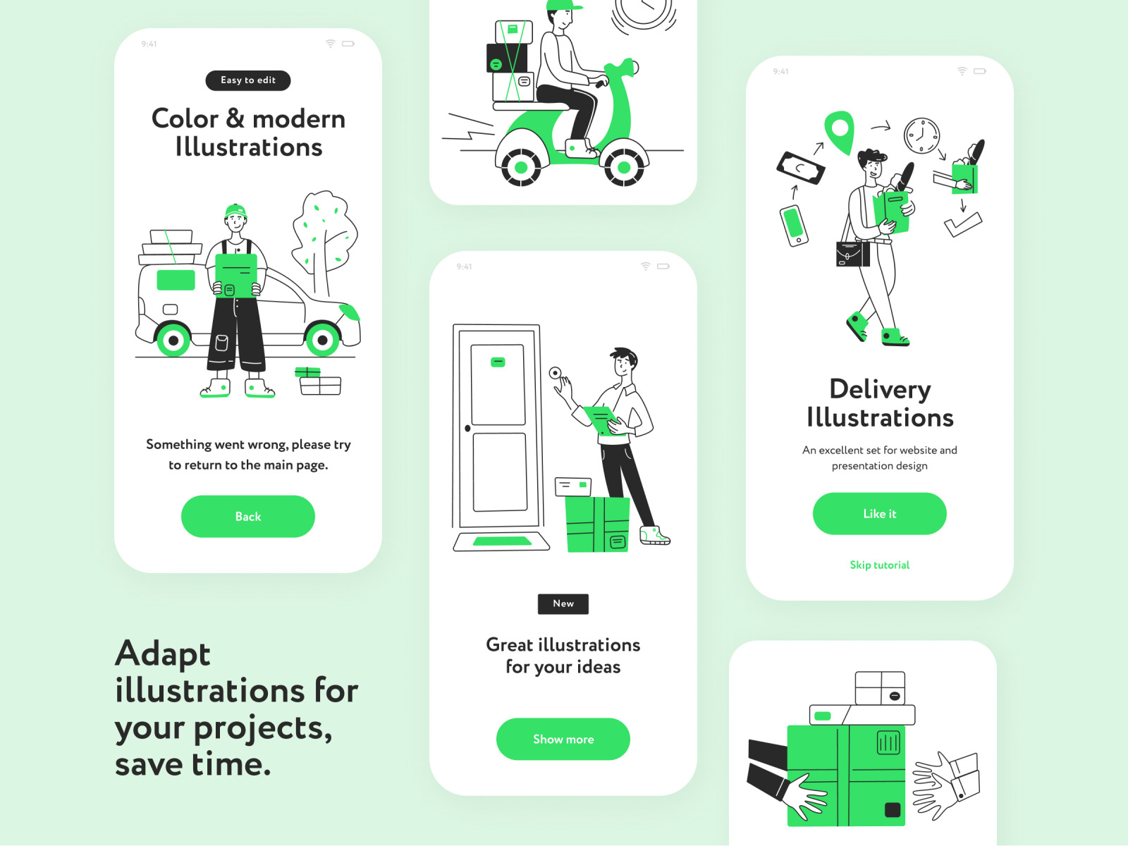 Blubly Delivery Illustrations Blubly Delivery Illustrations