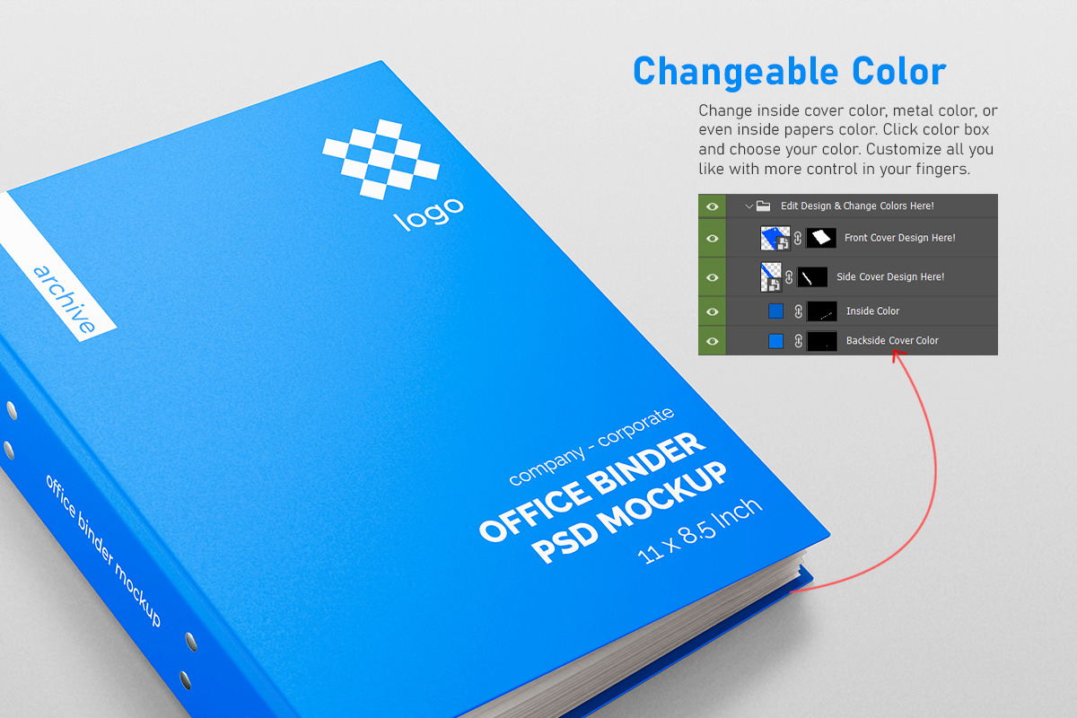 Binder Folder PSD Mockup - US Size Letter 8.5x11 Inches Binder Folder PSD Mockup - US Size Letter 8.5x11 Inches