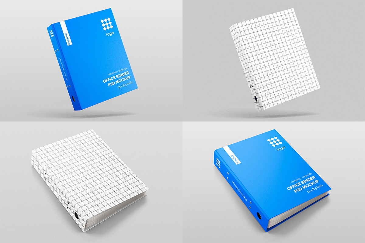 Binder Folder PSD Mockup - US Size Letter 8.5x11 Inches Binder Folder PSD Mockup - US Size Letter 8.5x11 Inches