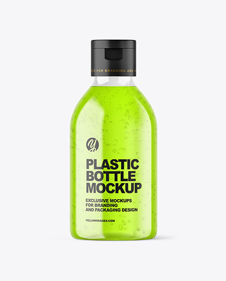 Color Liquid Plastic Bottle Mockup