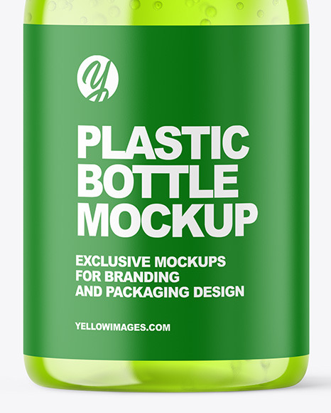 Color Liquid Plastic Bottle Mockup