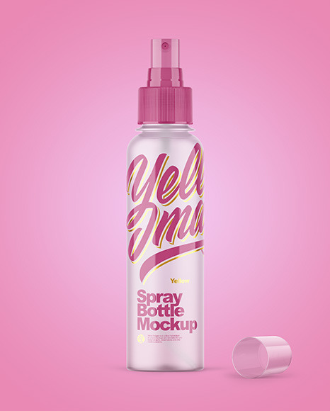 Frosted Spray Bottle Mockup