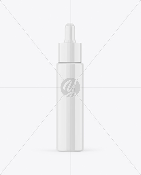 Glossy Dropper Bottle Mockup