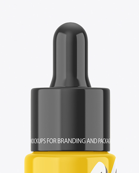 Glossy Dropper Bottle Mockup