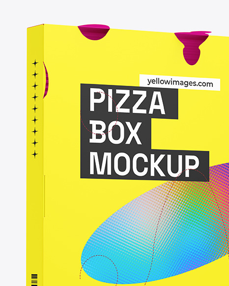 Paper Pizza Box Mockup