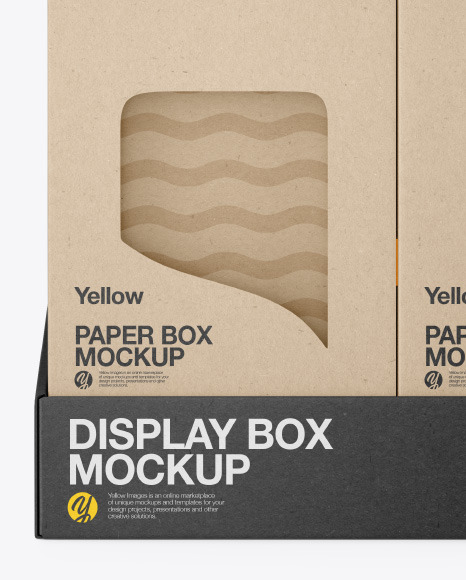 Kraft Display Box with Kraft Boxes Mockup