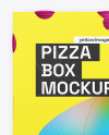 Paper Pizza Box Mockup