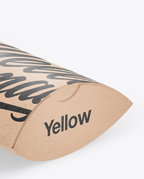 Kraft Pillow Box Mockup