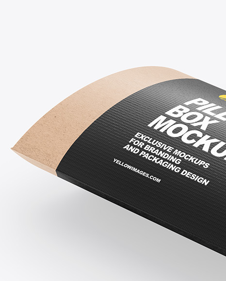 Kraft Pillow Box Mockup