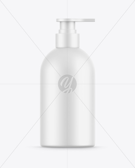 Matte Plastic Bottle w/ Pump Mockup