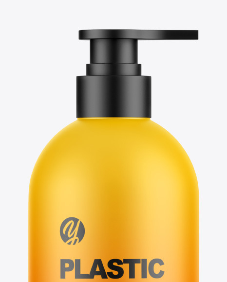 Matte Plastic Bottle w/ Pump Mockup
