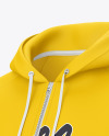 Raglan Full-Zip Hoodie Mockup - Half Side View