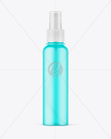 Colored Frosted Spray Bottle Mockup