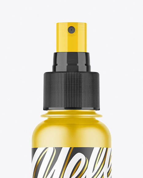 Colored Frosted Spray Bottle Mockup