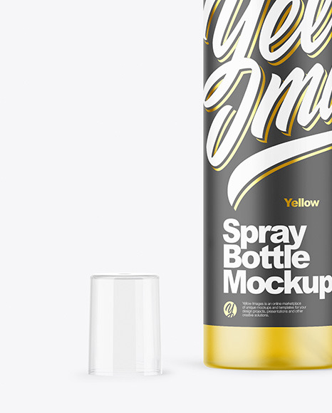 Colored Frosted Spray Bottle Mockup