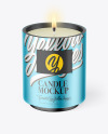 Metallized Candle Mockup