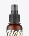 Frosted Amber Spray Bottle Mockup