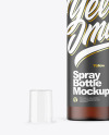 Frosted Amber Spray Bottle Mockup