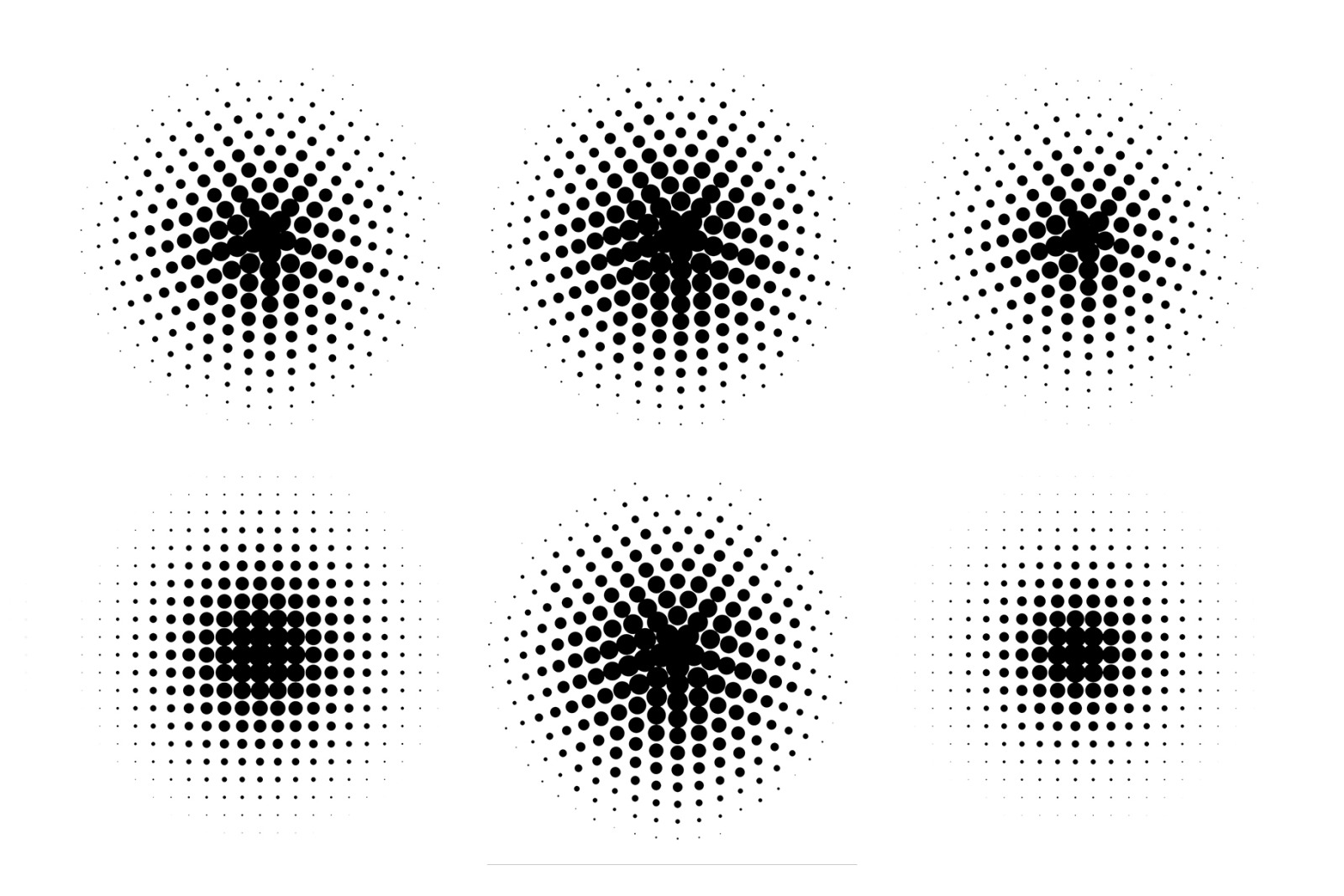 100 Vector Halftone Textures