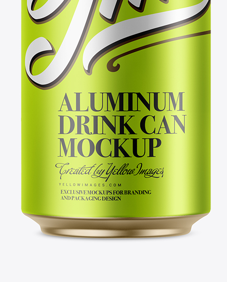 330ml Metallic Aluminium Can Mockup