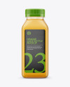 Orange Juice Bottle Mockup - Front View