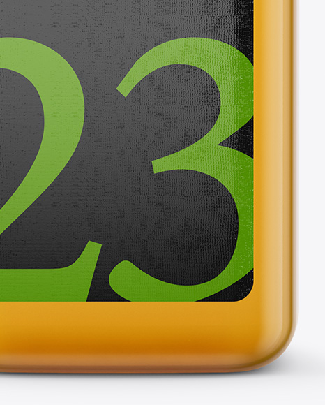 Orange Juice Bottle Mockup - Front View