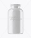 Glossy Protein Jar Mockup