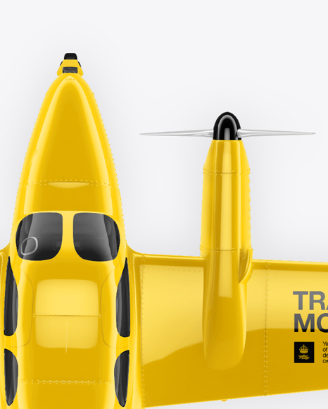 Sport Airplane Mockup - Top View