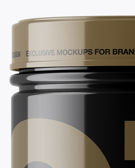 Glossy Protein Jar Mockup Glossy Protein Jar Mockup
