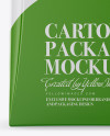 Carton Package with Straw Mockup - Front View