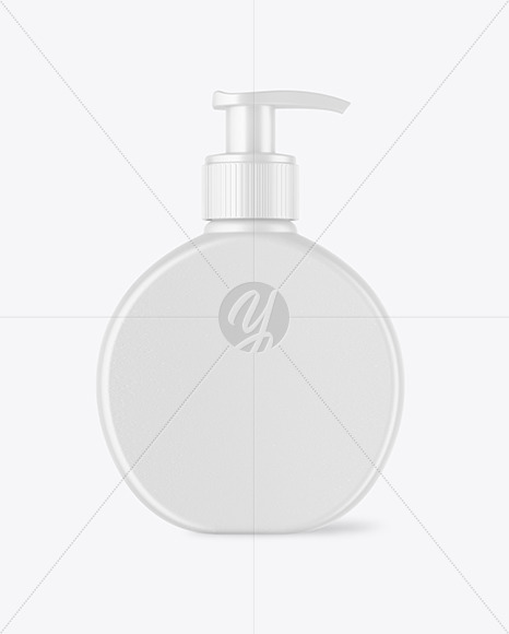 Ceramic Cosmetic Bottle w/ Pump Mockup Ceramic Cosmetic Bottle w/ Pump Mockup