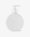 Ceramic Cosmetic Bottle w/ Pump Mockup Ceramic Cosmetic Bottle w/ Pump Mockup