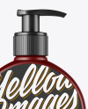 Ceramic Cosmetic Bottle w/ Pump Mockup Ceramic Cosmetic Bottle w/ Pump Mockup