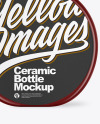 Ceramic Cosmetic Bottle w/ Pump Mockup Ceramic Cosmetic Bottle w/ Pump Mockup