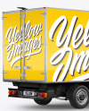 Box Truck Mockup - Back Half Side View