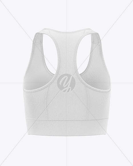 Women&#039;s Sports Bra Mockup - Back View