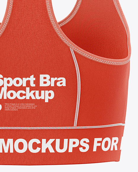Women's Sports Bra Mockup - Back View