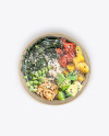 Paper Bowl With Asian Salad Mockup