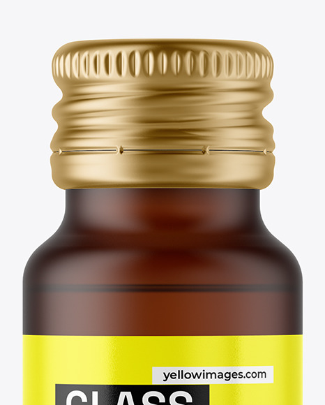 50ml Frosted Amber Glass Bottle Mockup