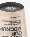 Six Kraft Paper Cup Mockup