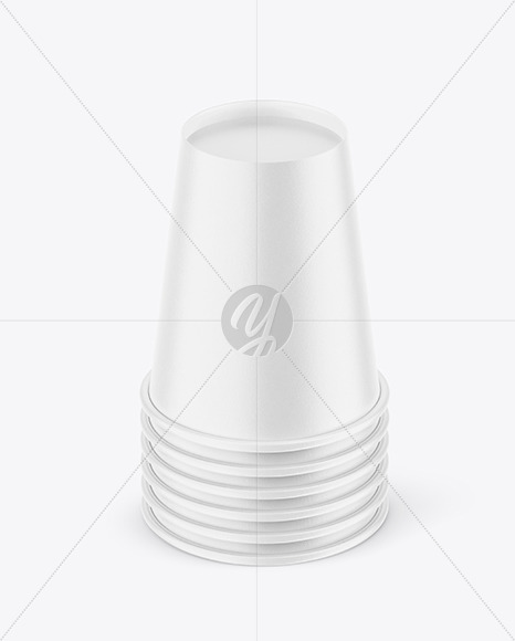 Six Paper Cups Mockup