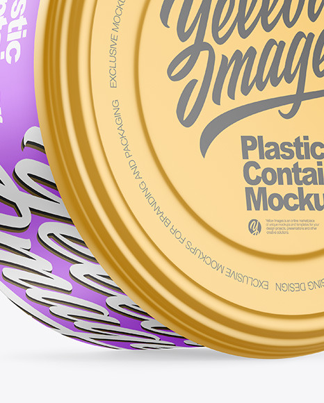 Matte Metallic Container Mockup
