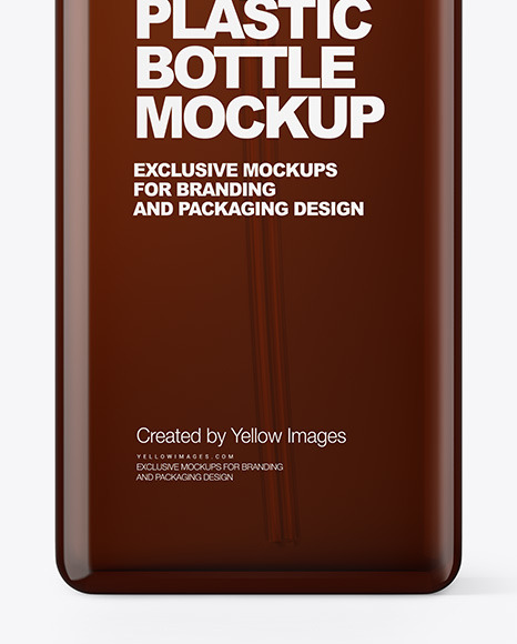 Amber Cosmetic Bottle with Pump Mockup Amber Cosmetic Bottle with Pump Mockup