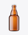 Amber Beer Bottle Mockup