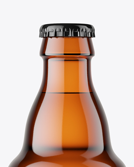 Amber Beer Bottle Mockup