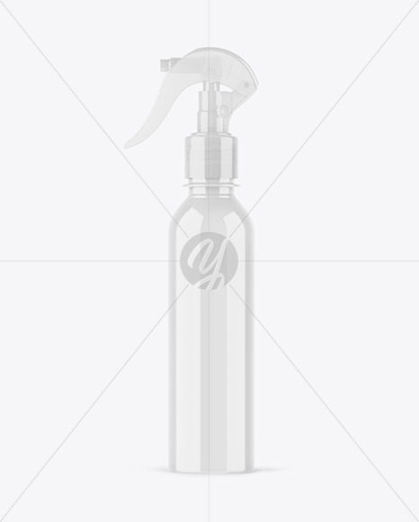 Glossy Spray Bottle Mockup